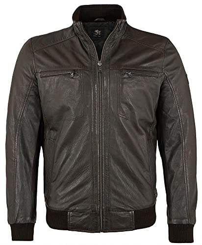 Otto Kern - Herren Echtleder Lederjacke Blouson Lammnappa Dunkelbraun