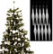 Simply Products 10 Droplet Baubles - Great Christmas Tree Decoration, Matte & Glitter Icicle Baubles (White Glitter & Matte)