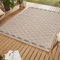 SIMPEX Outdoor Teppich, Rauten Design, Beige, 240 x 340 cm, Skandinavischer Stil, für Küche, Balkon, Terrasse, Garten, Picknick