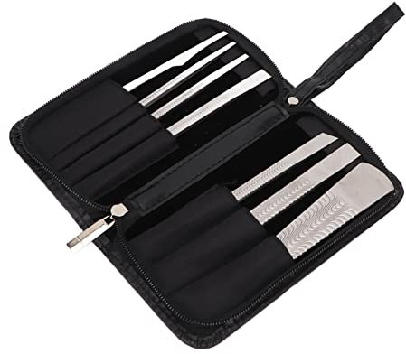 Manicure Set, 7Pcs Pedicure Knife Foot Files Professional Set Exfoliating Scraper File Kit Feet Corn Callus Scraper Nail Ingrown Nails Remover Foot Nail Tool with Storage Case