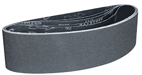 Sruhrak Lot de 5 bandes abrasives 100 x 915 mm 60 Grit en carbure de silicium pour polissage et dérouillage du métal