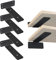 GUWINA 4 Pezzi Staffe per Mensole,25cm Staffe per Mensole Pesanti Muro Staffe a l Reggimensole,Industrial Supporto Mensole a Scomparsa per Esterno Garage Libreria(Nere)