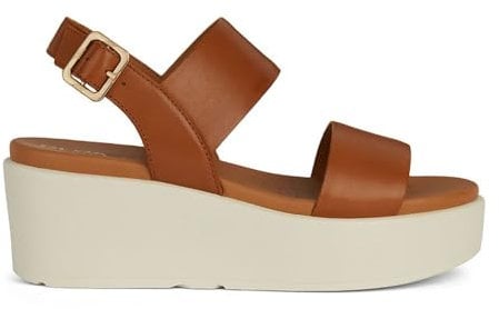 Geox D Xand 2.2s A, Sandali con Zeppa, ocra, 40 EU