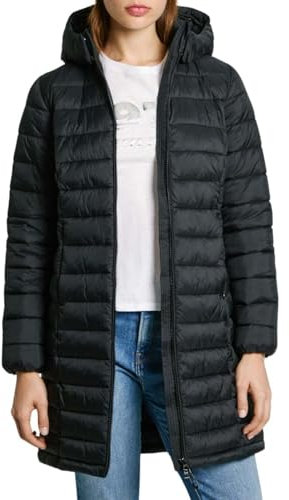 Pepe Jeans Damen Ammy Long Baby Jacke, Schwarz (Black), 38