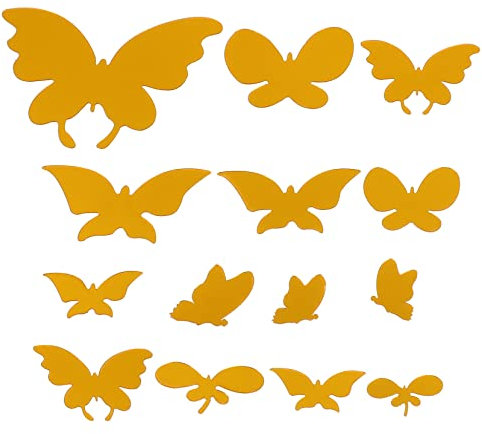 BESTonZON 14stücke Schmetterling Wandsticker Aus Acryl Spiegel-wandaufkleber Für Wanddekoration Kleine Spiegel Für Wohnzimmer Küche Und Kinderzimmer