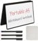 Mini Whiteboard A5, 30 x 20 cm,Kleines Whiteboard Tragbar Abwischbares White Board mit 3 Markern und 1 Whiteboard Tuch, Doppelseitiges Schreiben, für Zuhause, Büro, Schule (Schwarz)