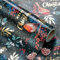 WRAPAHOLIC Geschenkpapier mit Goldfolie, Mini-Rolle, 43,2 cm x 10,2 m, grüner Vogel und Frohe Weihnachten, Design für Weihnachten, Urlaub, Party