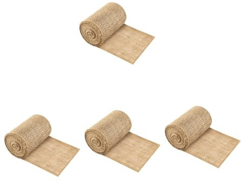 YARNOW 4rollen Burlap Baumwickel Für Winterschutz Atmungsaktive Baumhülle Jute Breit Gegen Frost Und Sonnenstrahlen Für Garten Und Balkon