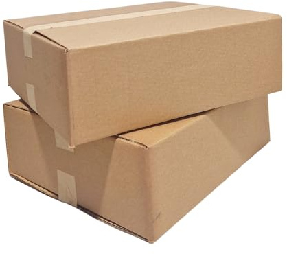 W.E. Roberts Strong Double Wall Cardboard Boxes 16.5 x 14 x 4 / 42cm x 35.6cm x 12.7cm 19 Litres Storage Packing Moving House Sturdy Laptop Shipping Boxes (Pack of 15)