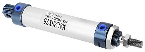TIKATARER Pneumatikzylinder, MAL 25 Mm Pneumatik-Luftzylinder, Einzelstangen-Doppeltwirkender Mini-Pneumatik-Luftzylinder, Aluminiumlegierung (Hub 75mm)
