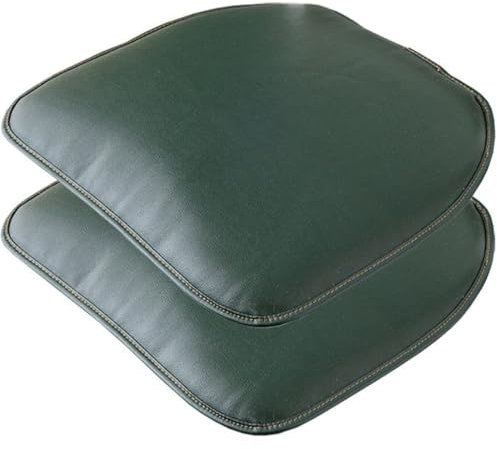 Esszimmer Stuhl Pad Faux Leder Stuhl Sitzkissen Für Küche Esszimmer 1/2/4Packs Stuhl Kissen Antirutsch Hufeisen Sitzkissen 40 * 43Cm,Grün,2pcs