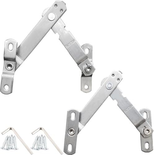 2 Sets Window Restrictors Locks Stainless Steel Child Restrictor Security Lock Safety Catch Window Restrictors for Home Kindergarten School