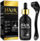 Bartroller + Bartöl, Bartpflege Set FüR MäNner, Biotin Beard Oil Stimulieren & StäRken Bart Und Haarwachstum, Bartwuchsmittel MäNner 0,5 mm Dermaroller für Haare, Bart Nachwachsen Bartwuchs-Set 60ml