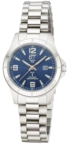 ETT Eco Tech Time Funk Solar Damen Uhr Analog mit Edelstahl Armband ELS-11675-32M