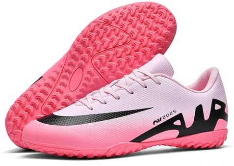 Biayphyne Scarpe da calcio in erba sintetica da uomo, scarpe da calcio, per bambini, per interni, AG FG TF, 2286 Tf Rosa, 44 EU