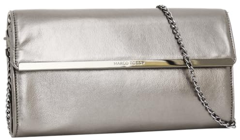 MARCO TOZZI Damen Umhängetasche elegant Kettenriemen 2-61003-43, Farbe:Silber