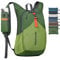 BECOJADDE 15L Wanderrucksack Herren Kleiner Rucksack Damen Leichter Daypack Tagesrucksack Faltbarer Trekkingrucksack für Camping Outdoor Wandern Travel Olivgrün