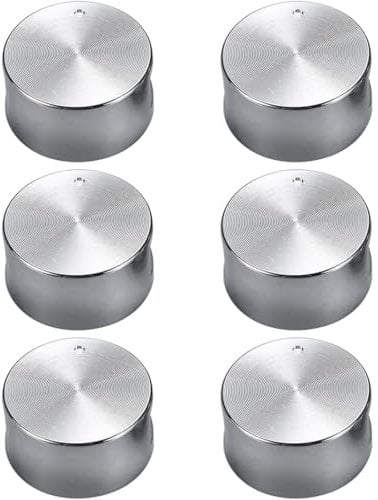 6 Pezzi Manopole Forni, 6mm Gas Stufe Controllo Manopole, Pomelli in Metallo per Forno a Gas Piano, Pomelli per Fornelli a Gas, per Forno a Gas Piano Cottura Stufa Gas