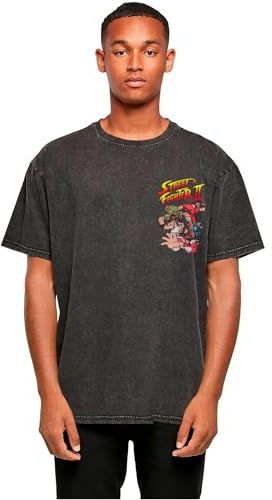 MERCHCODE Herren Mc1094-streetfighter II Roster Oversize Tee T-Shirt (1er Pack)