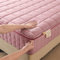 DSSHENGDS Coprimaterasso con Cerniera，Proteggi Materasso Personalizzabile Rivestimento，Trapuntato Cinque Lati Lavabile Imbottito Lenzuolo -Pink- 200x220+20cm
