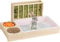 3 in 1 Kaninchentoilette mit Heufutterstation und Schalen - Holz Kaninchen Heu-Futterstation für Meerschweinchen, Hamster, Kleintiere (A1)