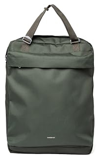 Sandqvist Go 2-Way Tote Backpack 16”, 17L, Dawn Green, Wandelbare Tote Bag & Rucksack, Wasserabweisend