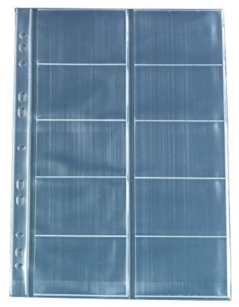 Herlitz 5894209 Visitenkartenhülle A4 mit 10 Fächern, glasklar, 10 Stück