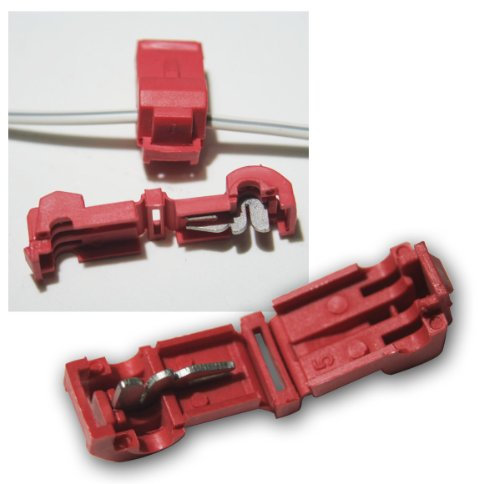 world-trading-net - 10 Abzweigverbinder für Kabelschuhe ROT 0,5-1,5mm²