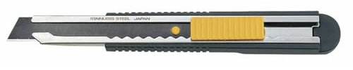 OLFA FWP-1 - Cúter con bloqueo automático especial para empapelado de paredes con cuchilla negra ultra afilada de 12,5 mm