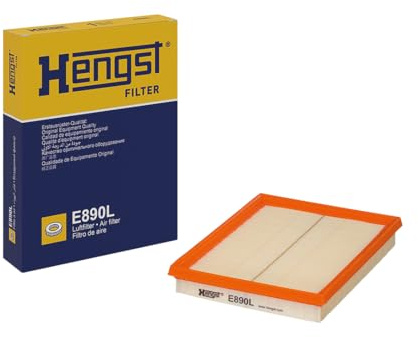 HENGST - Luftfilter E890L - Luft-Filtereinsatz für KFZ - Hochwertiger Motorluftfilter für Otto- oder Dieselmotor - Schutz für Motoren - Wasserbeständig