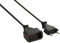 Electraline 20647012D Rallonge Prolongateur électrique 3 mt prise/fiche européen 6A - section 2x0,75 mm², Noir