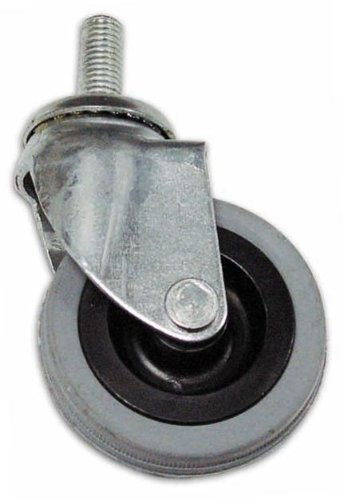 Ruota in Gomma con Perno Girevole DF7 Ø 80 mm Filetto 10x25 mm Portata 40 kg