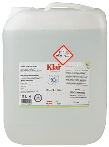 Klar eco Sensitive Bad Reiniger 10l, ohne Duft, Effektiv gegen Kalk, Seifenreste, Schmutz, vegan