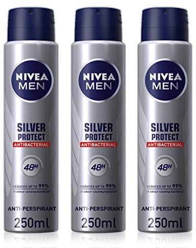 Nivea Men Silver Protect Herrenspray, 3er Pack (3 x 250 ml)