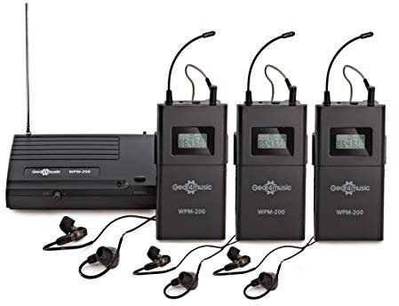 Wireless In Ear Monitor System Pack by Gear4music, 3 Receivers