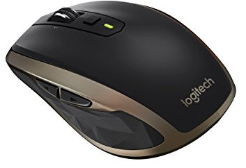 Logitech MX Anywhere 2 Wireless Mouse, Bluetooth or 2.4GHz Wireless Mouse with USB Unifying Receiver, 1000 DPI Any Surface Laser Tracking, PC / Mac / Laptop - Black