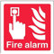 vsafety 13011 af-r equipo contra incendios señal, alarma contra incendios Logo, plástico rígido, cuadrado, 100 mm x 100 mm), color rojo