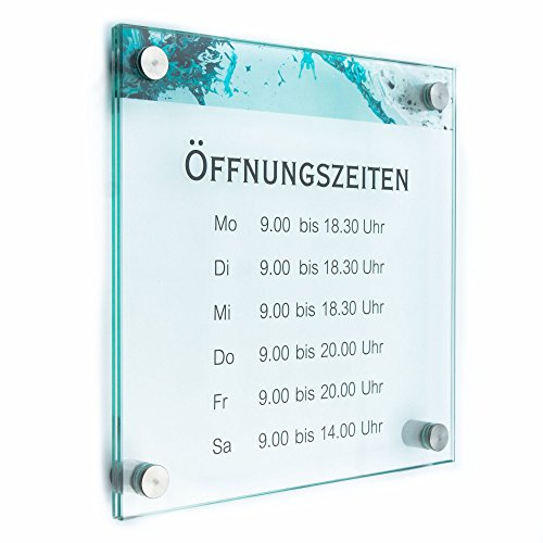 Türschild Sicherheitsglas Vitrum B (300/300 mm B4)