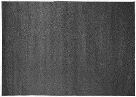 andiamo Webteppich moderner stilvoller Kurzflor Teppich robust und pflegeleicht aus 100% Polypropylen geeignet für Fußbodenheizung und Saugroboter 60 x 110 cm Einfarbig Grau