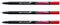 BIC Fineliner Intensity Fineliner mit Ringspitze, Metall, 0,4 mm, Rot, 3 Stück