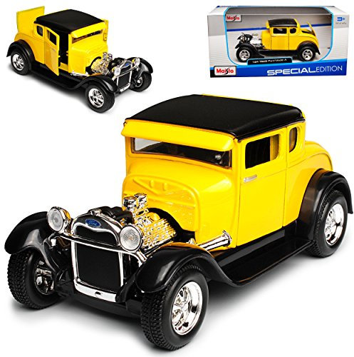 Maisto Ford Model A 1929 Gelb Hot Rod 1/24 Modell Auto