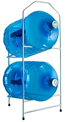 desconocido Porte-bouteilles pour 2 bouteilles d'eau de 20 litres - Blanc