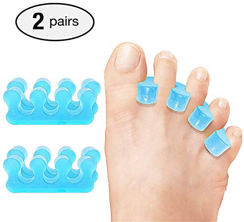 2 Pair Gel Toe Stretcher and Toe Separator for Relaxing Toes, Bunion Relief, Hammer Toe and more for Women and Men, Quickly Alleviating Pain After Yoga and Sports Activities