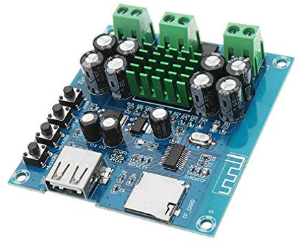 HiLetgo TPA3116D2 Bluetooth Amplifier Board Dual Channel 50W + 50W DC 12-24V Support TF Card U Disk Wireless Bluetooth Amplifiers