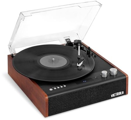Victrola VTA-71-MAH Brighton Dual Bluetooth Turntable With Built-in Speakers (33/48/78) (Mahogony)