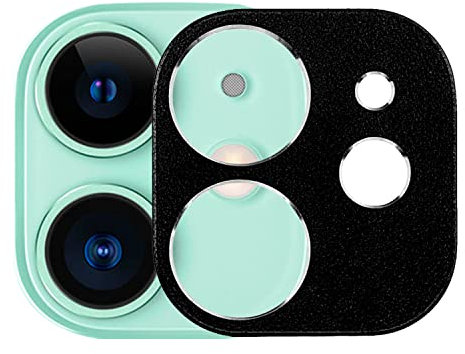 Protezione per fotocamera in metallo per iPhone 11, colore: nero