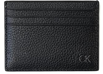 Calvin Klein Herren Pebble Reisezubehör-Dreifachgefaltete Brieftasche, Ck Black