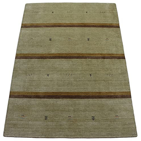 WAWA TEPPICHE Gabbeh Teppich Orange Beige 100% Wolle 170x240 cm Orient Handgewebt Lr477