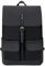 Rucksack Damen aus Baumwoll Canvas & veganem PU Leder Schwarz - Expatrié Laurent Daypack Groß - Leder Damenrucksack Elegant - Tagesrucksack 15l Tasche mit Magnetverschluss