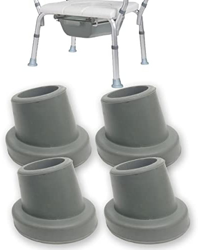 Piedino di ricambio per sedia da vasca da bagno, sedile del water per doccia e tappo angolato antiscivolo per panca mobile, diametro interno di 1-1/8 di pollice, 4 pezzi